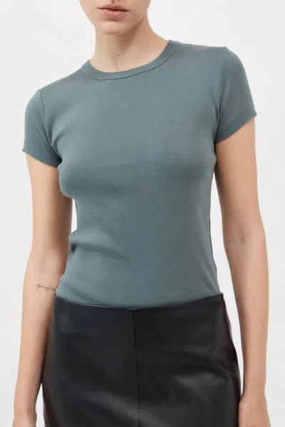 St Agni Organic Cotton Baby Tee In Balsam Green In Gray