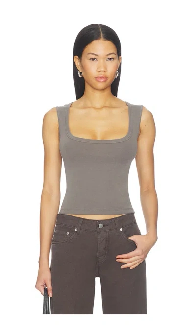 St Agni Organic Cotton Ballerina Top In 클레이