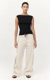 St Agni Organic Cotton Ballerina Top In Black