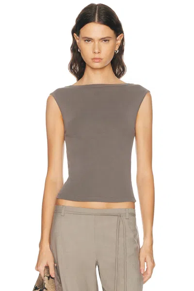 St Agni Organic Cotton Ballerina Top In Clay