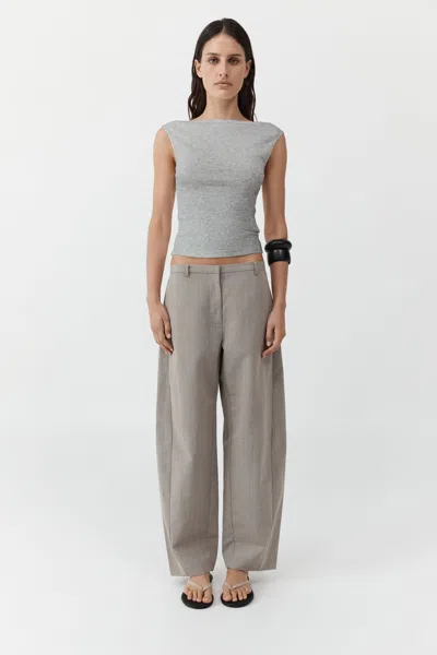 St Agni Organic Cotton Ballerina Top In Gray