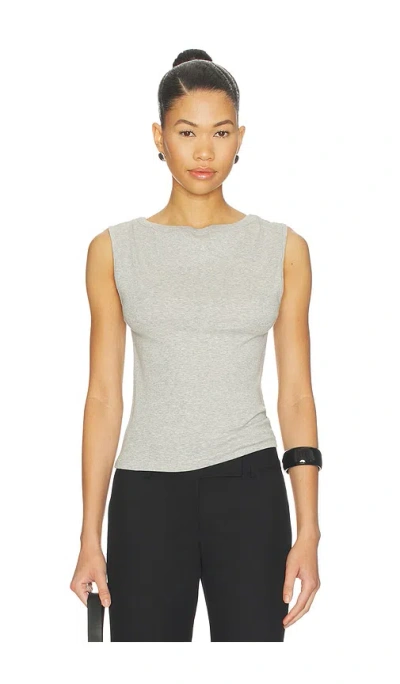 St Agni Organic Cotton Ballerina Top In Gray