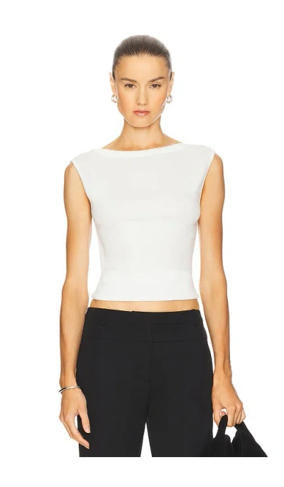 St Agni Organic Cotton Ballerina Top In White
