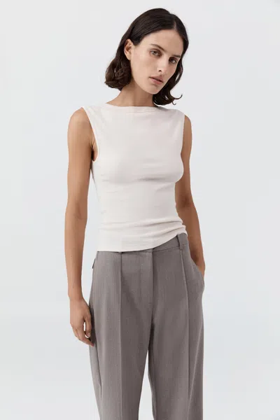St Agni Organic Cotton Ballerina Top In White