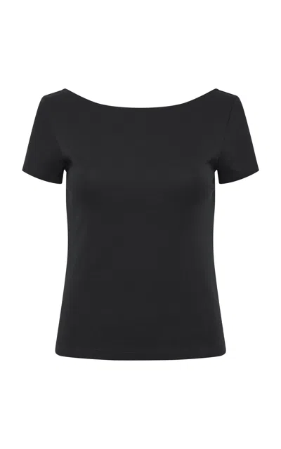 St Agni Organic Cotton Ballet Top In Black