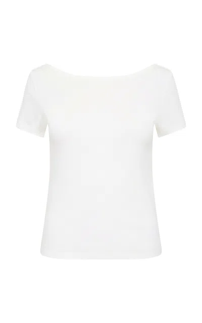 St Agni Organic Cotton Ballet Top In White