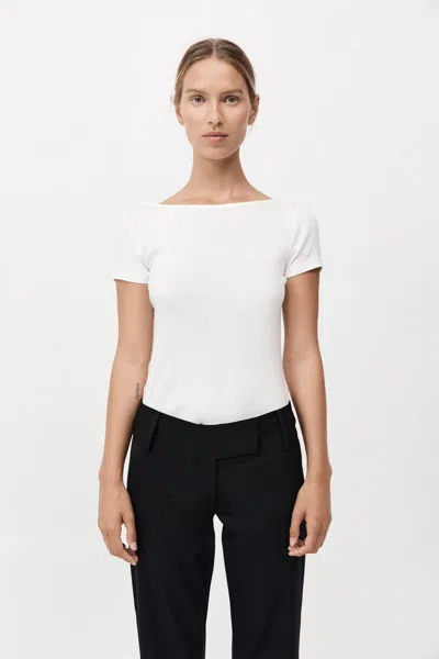 St Agni Organic Cotton Ballet Top In White