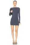 St Agni Organic Cotton Bateau Dress In Blue