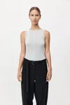 St Agni Organic Cotton Bateau Tank In Silver