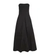 St Agni Organic Cotton-blend Strapless Maxi Dress In Black