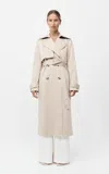St Agni Organic Cotton-blend Trench Coat In Off-white