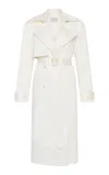 St Agni Classic Double-breasted Trench Coat In White