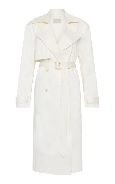 St Agni Organic Cotton-blend Trench Coat In White