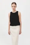 St Agni Organic Cotton Boxy Tank In Black