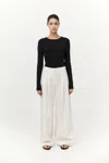 St Agni Organic Cotton Long Sleeve Top In Black