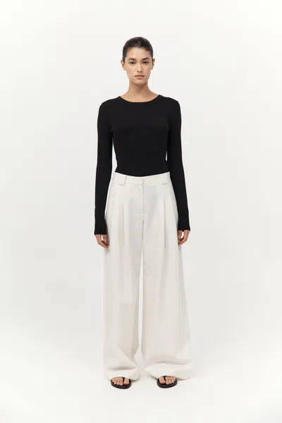St Agni Organic Cotton Long Sleeve Top In Black
