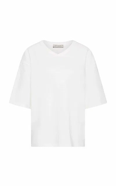 St Agni Organic Cotton Match Tee In White
