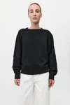 St Agni Organic Cotton Panelled Sweater In Black