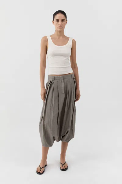 St Agni Organic Cotton Scooped Ballerina Top In White