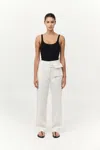 St Agni Organic Cotton Slim Scoop Tank In Black
