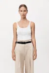 St Agni Organic Cotton Slim Scoop Tank In White