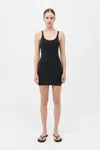 St Agni Organic Cotton Slip Dress In Black
