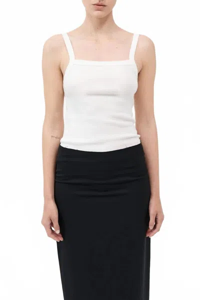 St Agni Organic Cotton Square Neck Tank In White