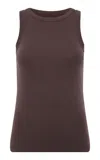 St Agni Organic Cotton Tank Top In Raisin