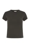 St Agni St. Agni Organic Crewneck Cotton Top In Gray