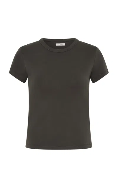 St Agni St. Agni Organic Crewneck Cotton Top In Gray