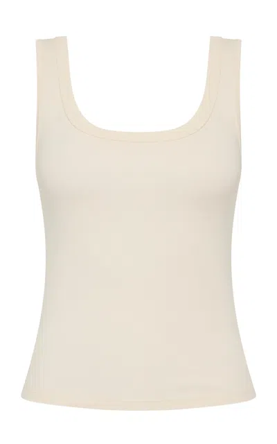 St Agni St. Agni Organic Scooped Ballerina Cotton Top In Brown