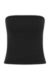 St Agni St. Agni Organic Strapless Cotton Top In Black
