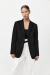St Agni Origami Pocket Blazer In Black
