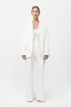 St Agni Origami Single-breasted Blazer In Off White