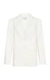 St Agni Origami-pocket Organic Cotton-blend Blazer In Off-white