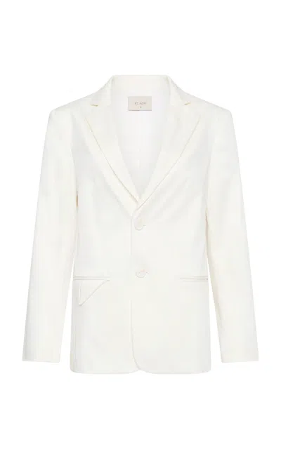 St Agni Origami-pocket Organic Cotton-blend Blazer In Off-white
