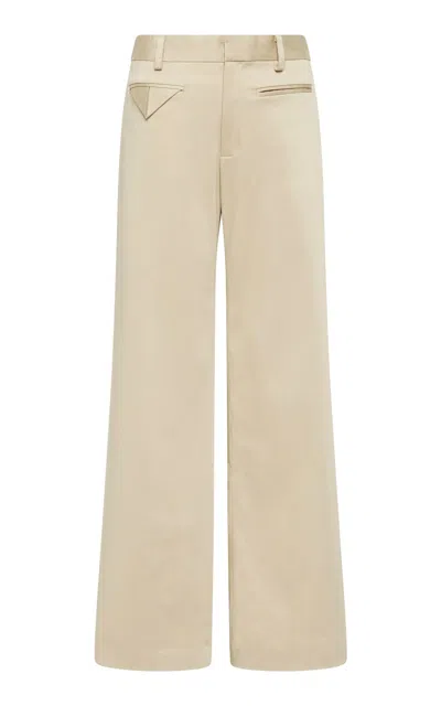 St Agni Origami-pocket Organic Cotton-blend Wide-leg Pants In White