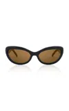 St Agni St. Agni Ovalo Sunglasses In Black