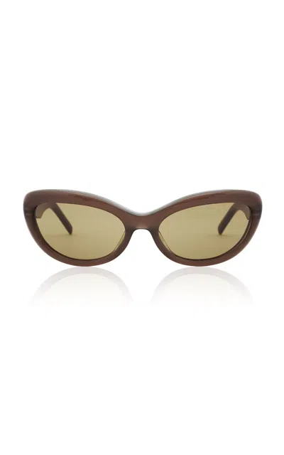 St Agni St. Agni Ovalo Sunglasses In Brown