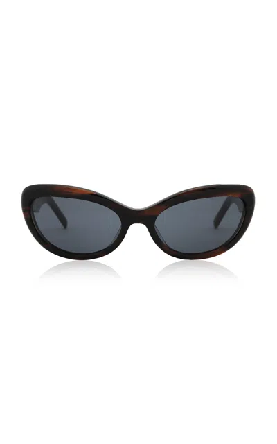 St Agni St. Agni Ovalo Sunglasses In Brown