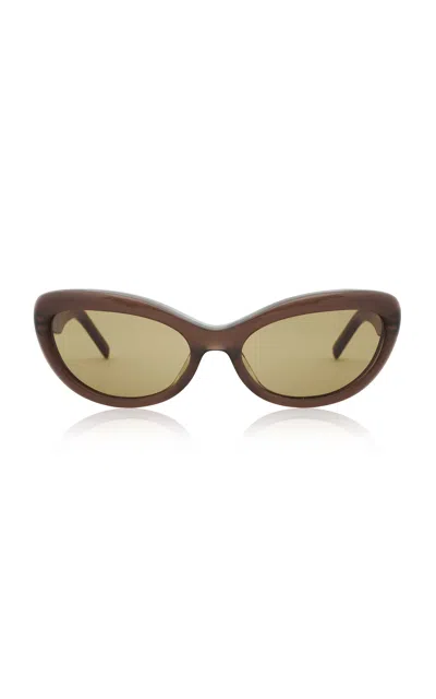 St Agni St. Agni Ovalo Sunglasses In Brown