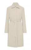 St Agni Padded Nylon-cotton Coat In Off-white