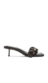 St Agni Paillette Kitten Heel In Chocolate