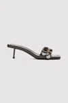 St Agni Paillette Kitten Heel In Patent Fudge
