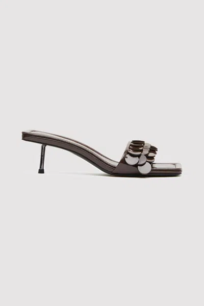 St Agni Paillette Kitten Heel In Patent Fudge
