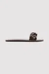 St Agni Paillette Slide In Patent Fudge