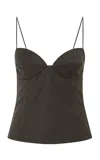 St Agni Paneled Wool-blend Cami Top In Gray