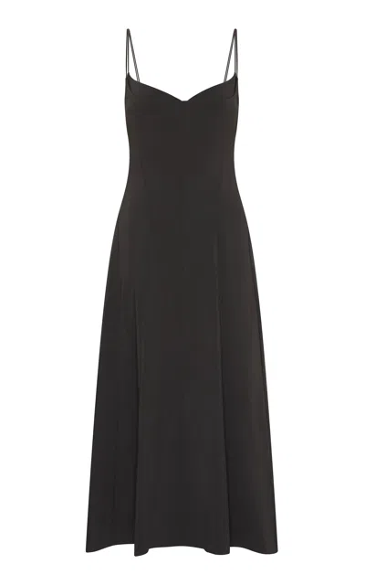 St Agni St. Agni Panelled Bustier Cotton Dress In Black