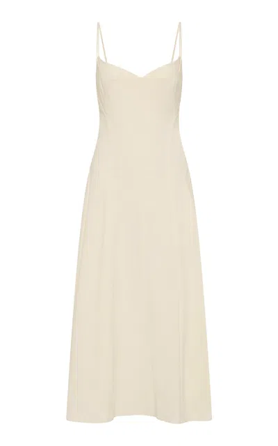 St Agni St. Agni Panelled Bustier Cotton Dress In White