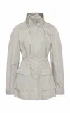 St Agni Paper Taffeta Parka In Silver